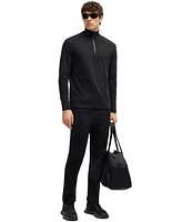 Boss by Hugo Men's Double B Monogram Zip-Neck Polo