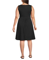 Lands' End Women's Plus Front Fit and Flare Dress