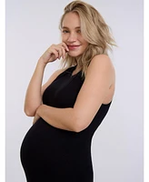 Women's Crew Neck Sleeveless Racerback Maternity Midi Dress - Motherhood