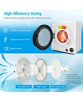 Compact Electric Tumble Laundry Dryer with Stainless Steel Tub