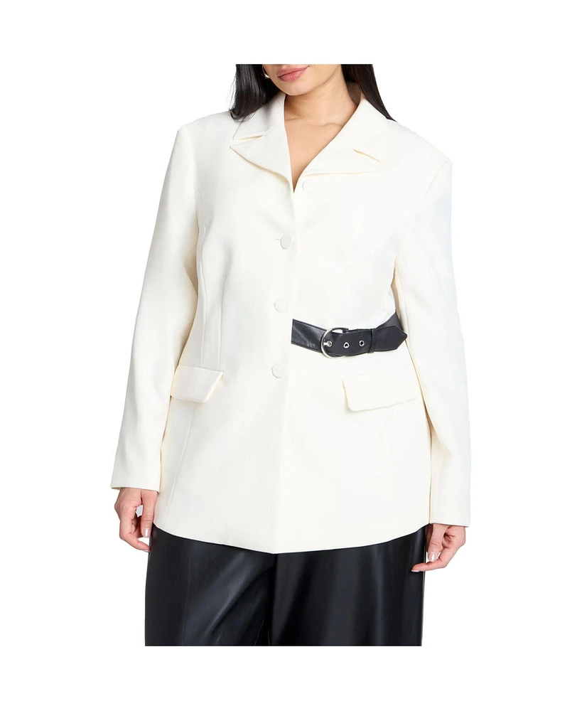 Eloquii Plus Belt Detail Blazer