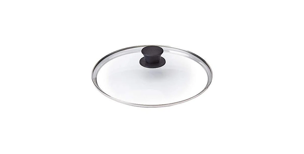 Cuisinel Glass Lid - 10"-inch/25.4-cm/264mm - Compatible with Lodge - Fully Assembled Tempered Replacement Cover - Oven Safe for Skillet Pots Pans