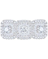 Diamond Triple Halo Ring (1 ct. t.w.) in 14k White Gold