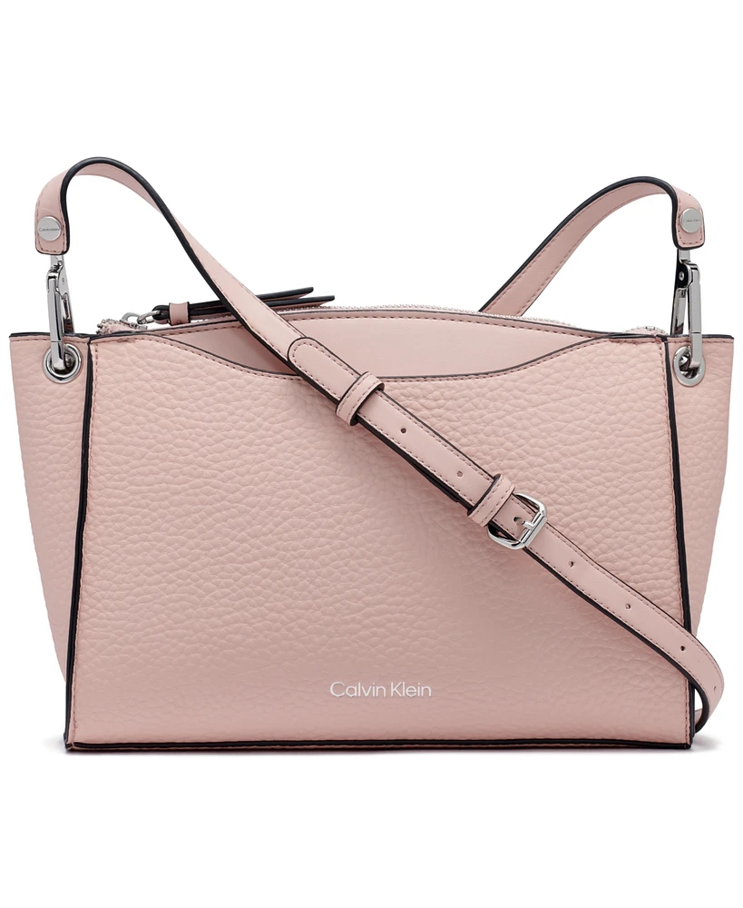 Calvin Klein Garnet Adjustable Top Zipper Crossbody