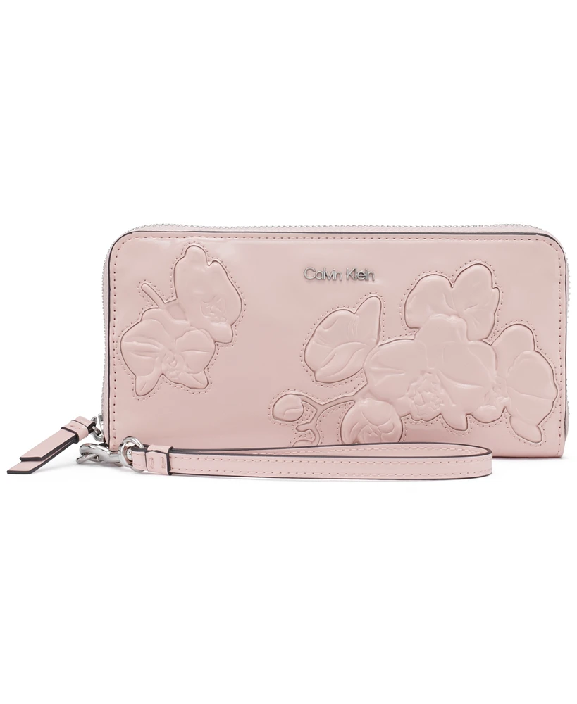 Calvin Klein Audrey Boxed Floral Emboss Wallet