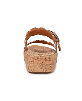 Earth Women's Subtle Woven Slip-On Platform Sandals