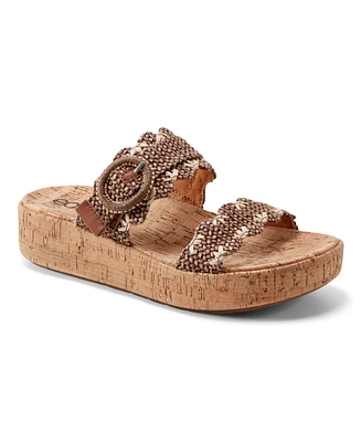 Earth Women's Subtle Woven Slip-On Platform Sandals
