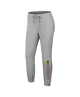 Wear by Erin Andrews Women's Heather Gray Chicago Blackhawks Knit Long Sleeve Tri-Blend T-Shirt Pants Sleep Set