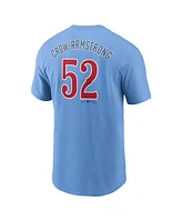 Nike Men's Pete Crow-Armstrong Baby Blue Chicago Cubs Fuse Name Number T-Shirt