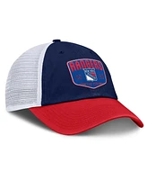 Fanatics Men's Blue New York Rangers Fundamental One-Time Trucker Adjustable Hat