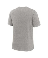 Nike Men's Heather Gray Georgia Bulldogs Arch Over Logo Tri-Blend T-Shirt