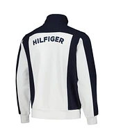 Tommy Hilfiger Men's White/Navy Chicago Bears Nolan Full-Zip Track Jacket