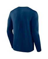 Fanatics Men's Deep Sea Blue Seattle Kraken Rinkside Long Sleeve T-Shirt