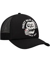 Lids Men's Black Pabst Blue Ribbon Skull Foam Trucker Adjustable Hat