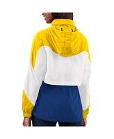 G-iii 4Her by Carl Banks Women's Royal/Gold Los Angeles Rams Tie Breaker Lightweight Quarter-Zip Jacket