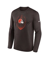 Nike Men's Brown Cleveland Browns Legend Icon Long Sleeve T-Shirt