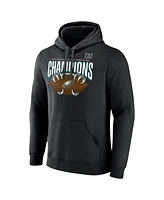 Fanatics Men's Black Philadelphia Eagles 2024 Nfc Champions Hometown Not Done Fleece Pullover Hoodie