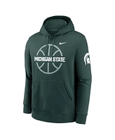 Nike Men's Green Michigan State Spartans Basketball Icon Club Fleece Pullover Hoodie