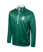 Colosseum Men's Green Michigan State Spartans The Machine Half-Zip Jacket