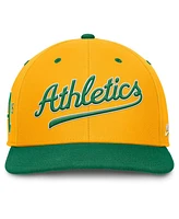 Nike Men's Gold/Green Athletics Cooperstown Collection Pro Performance Snapback Hat