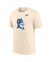 Nike Men's Cream Duke Blue Devils Vault Logo Tri-Blend T-Shirt