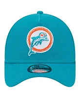 New Era Men's Aqua Miami Dolphins Throwback A-Frame 9FORTY Adjustable Hat