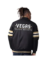 Starter Men's Black Vegas Golden Knights Scout I Full-Snap Varsity Jacket