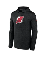 Fanatics Men's Black New Jersey Devils Authentic Pro Lightweight Pullover Hoodie