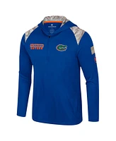 Colosseum Men's Royal Florida Gators Oht Military Appreciation Quarter-Zip Hoodie Jacket