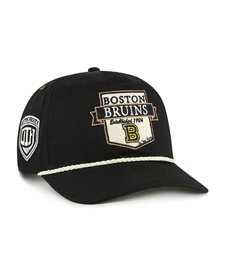 '47 Brand Men's Black Boston Bruins Old Time Hockey Rafter Sure Shot Hitch Adjustable Hat