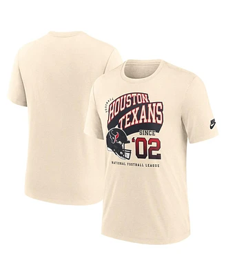 Nike Men's Natural Houston Texans Rewind Tri-Blend T-Shirt