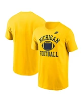 Nike Men's Maize Michigan Wolverines Legacy Football Icon T-Shirt