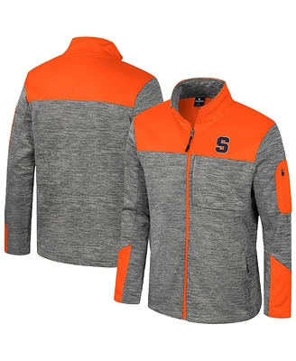 Colosseum Men's Gray/Orange Syracuse Orange Guard Full-Zip Jacket