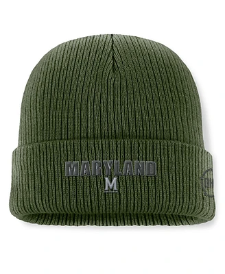 Top of the World Men's Green Maryland Terrapins Oht Military Appreciation Badge Cuffed Knit Hat