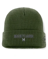 Top of the World Men's Green Maryland Terrapins Oht Military Appreciation Badge Cuffed Knit Hat