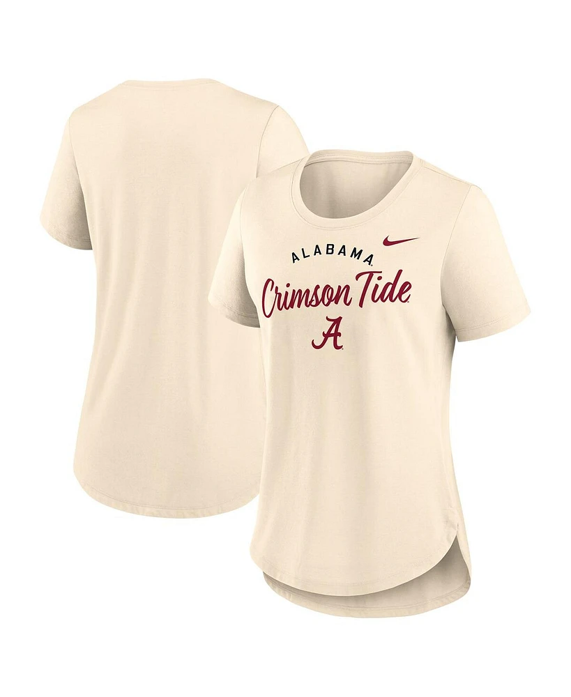 Nike Women's Tan Alabama Crimson Tide Script Logo Tri-Blend T-Shirt