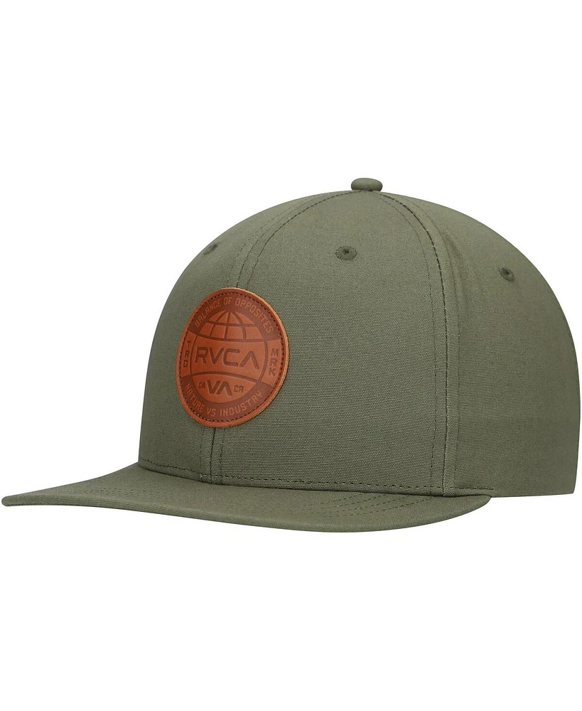 Rvca Men's Olive Sealed Snapback Hat