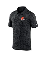 Nike Men's Black Cleveland Browns Pique Fashion Performance Polo Shirt