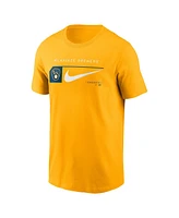 Nike Men's Gold Milwaukee Brewers Team Swoosh Lockup T-Shirt