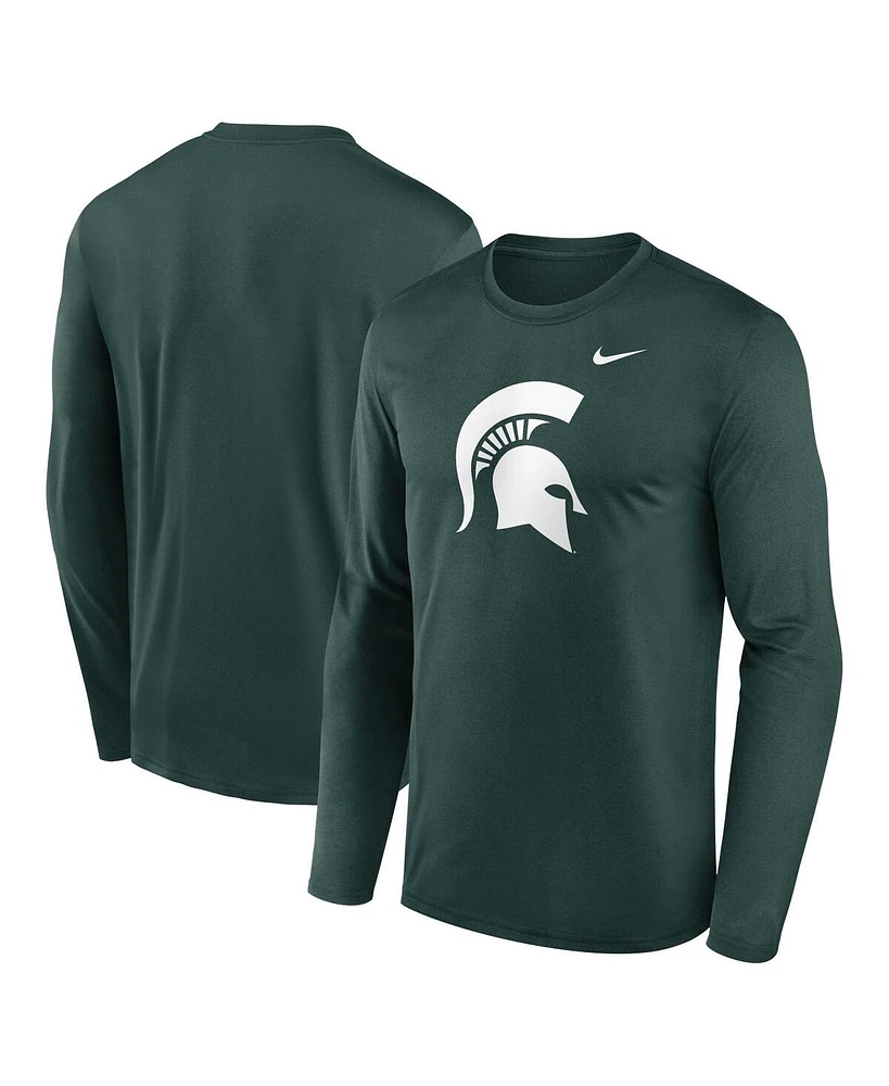 Nike Men's Green Michigan State Spartans Primetime Primary Legend Long Sleeve T-Shirt