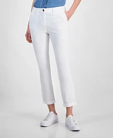 Nautica Jeans Women's Montauk Solid Cuffed Chino Pants