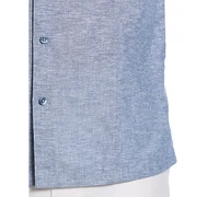 Cubavera Men's Classic-Fit Linen Blend Short Sleeve Button-Front Shirt