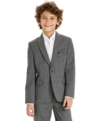 Michael Kors Big Boys Classic-Fit Windowpane Suit