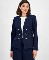 Tahari Asl Women's Notch-Neck Faux Double-Breasted Blazer
