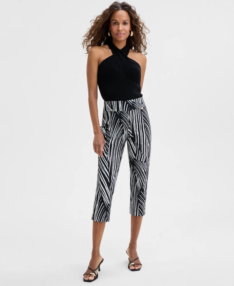 I.n.c. International Concepts Women's Printed Mid-Rise Capri Pants, Exclusively for Macy's