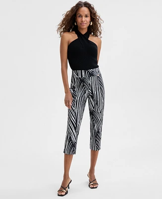 I.n.c. International Concepts Women's Printed Mid-Rise Capri Pants, Exclusively for Macy's