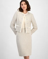 Tahari Asl Women's Boucle Short Pencil Skirt