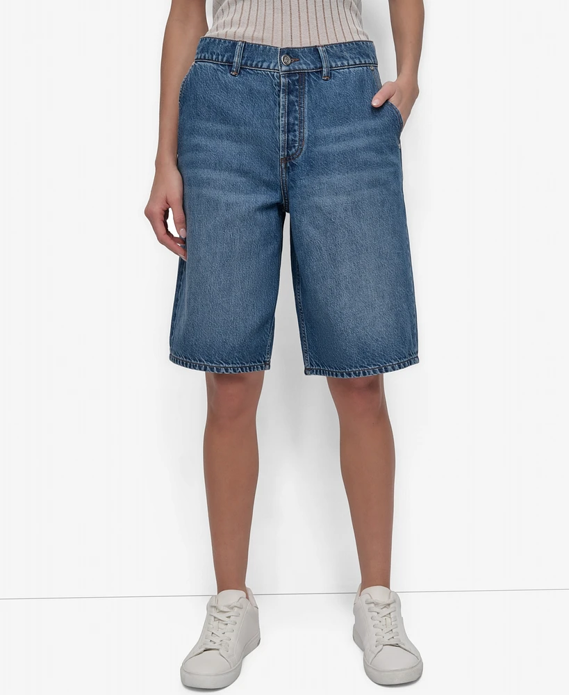 Dkny Women's Denim Bermuda Shorts