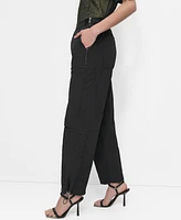 Dkny Women's Rumpled High-Rise Bungee Pants