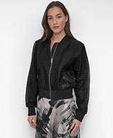 Dkny Women's Organza Eyelet Jacket